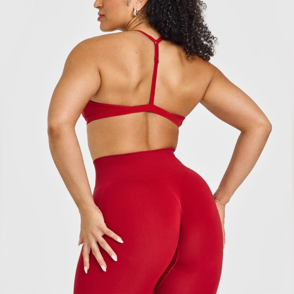 NWT Oner Active Unified Ultra Micro V-Neck Bralette in Toasted Red (S)